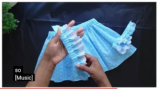 HOW TO MAKE A BABY SKIRT IN 15 MINUTES WITH SHOULDER SUSPENDERS & RUFFLES#SIMPLESKIRT #DIYBABYSKIRT