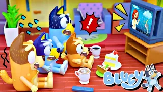 BLUEY Toy's Tough Storm Adventure: How Did They Weather The Big Storm? - Learning Videos For Kids!