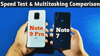 Redmi Note 9 Pro Vs Redmi Note 7 Speed Test, Multitasking Comparison | Antutu Benchmark Scores