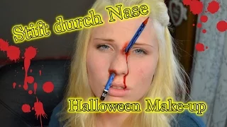 Stift durch die Nase | Halloween 2016 | Horror Makeup