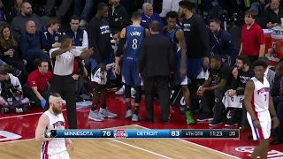 Zach LaVine Torn ACL Injury   Timberwolves vs Pistons   February 3, 2017   2016 17 NBA Season