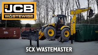 Using a JCB 5CX Wastemaster Backhoe Loader Safely in Waste and Recycling - JCB WasteWise