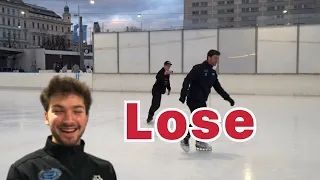 Ice Freestyle Loser Challenge - Frontflip Fail?!