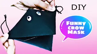 DIY Funny Crow Beak Mask | How To Make Crow Mask | School Project Activity