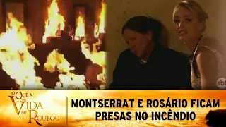 O Que a Vida Me Roubou- Joventino põe fogo no estábulo; Montserrat e Rosário ficam presas nas chamas