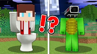 Mikey and JJ Became a SCARY SKIBIDI TOILET and CAMERAMAN in Minecraft Challenge Maizen JJ and Mikey