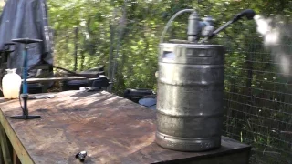 Beer Keg Portable Hot Shower No Electricity or Propane Required