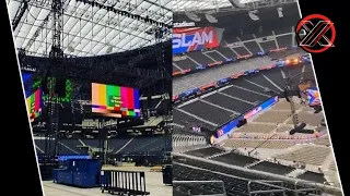 Photos of The Summerslam 2021 Set and stage Construction
