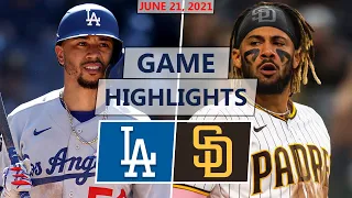 Los Angeles Dodgers vs. San Diego Padres Highlights | June 21, 2021 (Urías vs. Darvish)