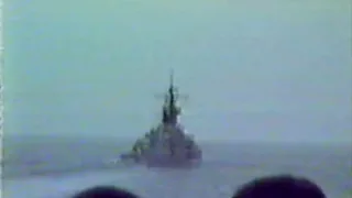 USS Missouri 16 inch fire summer 1987