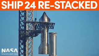 Starship 25 Rolled out and Starship 24 Re-Stacked | SpaceX Boca Chica