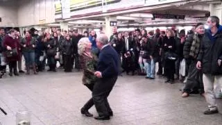 Dancing with The Meetles - Jim & Virginia - I Saw Her Standing There @ Times Sq. 12-15-12