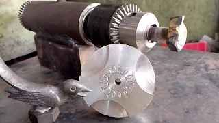 combination lathe techniques that are not taught in school, making milling carvings with a lathe