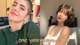 One year of growing out my buzzcut || with pictures and videos