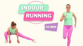 🔥30 Min Indoor Running Workout🔥// Run in Place Workout // At Home Jogging Cardio Workout🔥