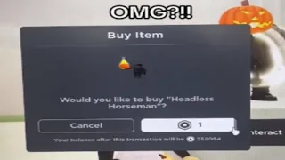 HEADLESS HORSEMAN 1 ROBUX ONLY?!💀 GET FREE HEADLESS NOW!😱