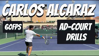 Carlos ALCARAZ Practice Drills | Indian Wells 2024 - 60fps