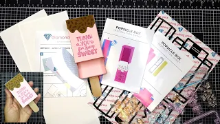 Diamond Press "Popsicle Box" Gift Box Stamps and Dies Set Review Tutorial! So Cute & Easy to Make!