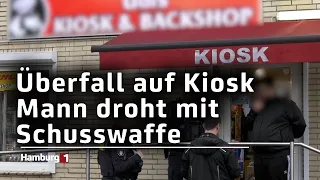 Mit Schusswaffe: Unbekannter überfällt Kiosk in Lurup