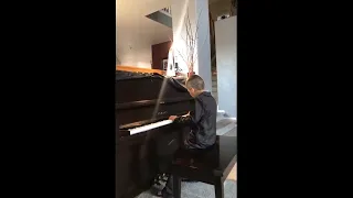 PIANO PRODIGY PLAYS MOZART COVER ON ZOOM