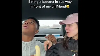 Eating a banana in a sus way infront of my gf