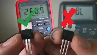 Como probar MOSFET con multímetro.