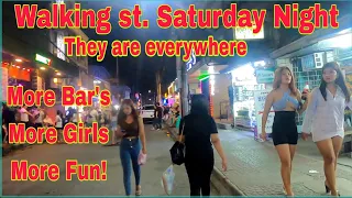 WALKING ST BAR'S. SATURDAY NIGHT. ANGELES CITY PHILIPPINES