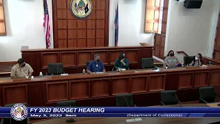 FY 2023 Budget Hearing - Senator Joe S. San Agustin - May 3, 2022 9am DOC