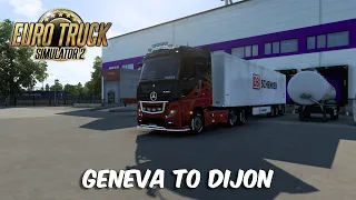 Geneva to Dijon | Euro Truck Simulator 2 | ETS 1.43 Mods | Logitech G920 | eye Tracker | Wheel cam