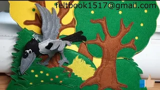 quiet book / How to sew a crow from felt / Como costurar um pássaro de feltro