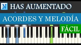 HAS AUMENTADO (Kike Pavón) Tutorial PIANO Fácil para Principiantes + Acordes para Descargar PDF