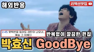 [반복없이깔끔한편집] 박효신 굿바이 Park Hyo Shin Goodbye 외로움 터지는 곡 reaction 해외반응 리액션 모음