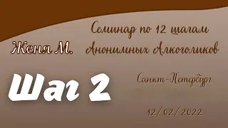 02. Женя М. Шаг 2. Семинар по 12 шагам АА. Санкт-Петербург. 2022