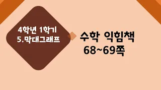 (온라인 학습) 초등학교 수학 4학년 1학기 5단원 막대그래프 수학익힘 68~69 막대그래프에서 무엇을 알 수 있을까요