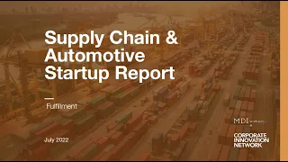 Supply Chain & Automotive VC Webinar July 2022 - Fulfillment Category