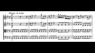 Mozart, Divertimento in Si♭ maggiore K. 137 - II: Allegro di molto (score)