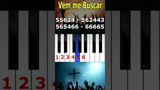 Toque VEM ME BUSCAR 🔥 no TECLADO #shorts #piano #gospel