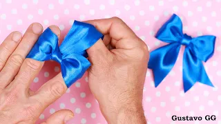 how to make simple easy bow/ ribbon hair bow tutorial / bow tutorial ribbon