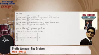 🥁 Pretty Woman - Roy Orbison Drums Backing Track with chords and lyrics