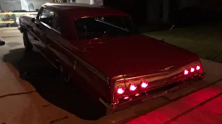 1962 Impala SS lowrider hitting switches on air suspension