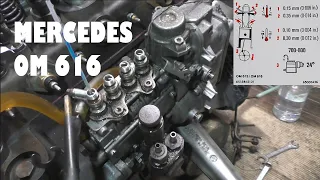 Настройка момента впрыска ТНВД Mercedes T1 W123 MB 100| Diesel OM 615 616 617 2.4D| Угол зажигания!