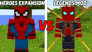 ЧЕЛОВЕК ПАУК HEROES EXPANSION VS LEGENDS MOD В МАЙНКРАФТ [БИТВА МОДОВ]