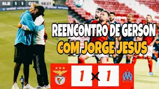 Benfica 1x1 Olympique de Marseille | Melhores momentos| reencontro de Gerson com Jorge Jesus | 2021