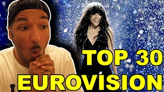 American FIRST REACTION to 30 BEST EUROVISION SONGS OF ALL TIME (Streams ONLY)