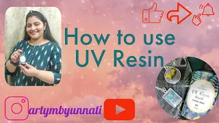 How to use UV Resin || यूवी रेजिन का उपयोग कैसे करें ||In Hindi #resinpendant  #uvresin #resinart