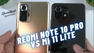 Xiaomi Redmi Note 10 Pro vs Xiaomi Mi 11 Lite | Fingerprint Test, SpeedTest, Camera Comparison