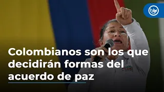 Colombianos son los que decidirán formas del acuerdo de paz: senadora Ramírez sobre constituyente