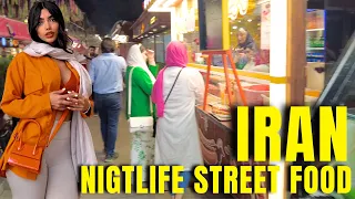 IRAN-Tehran Nightlife Street Food-Lifestyle Iranian Walking Tour|4k ایران - تهران