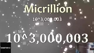 1 to 1 micrillion 1 quintillion speed