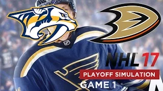 NHL 17 Playoffs Simulation - Nashville Predators @ Anaheim Ducks - Game 1- PS4 Gameplay